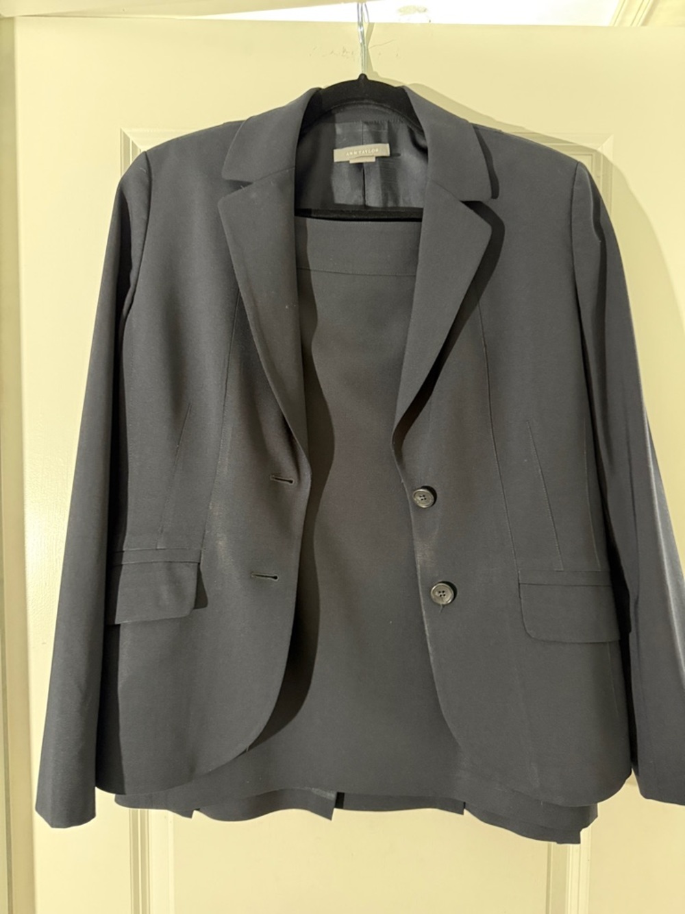 Ann Taylor Classic Navy Blazer and Skirt